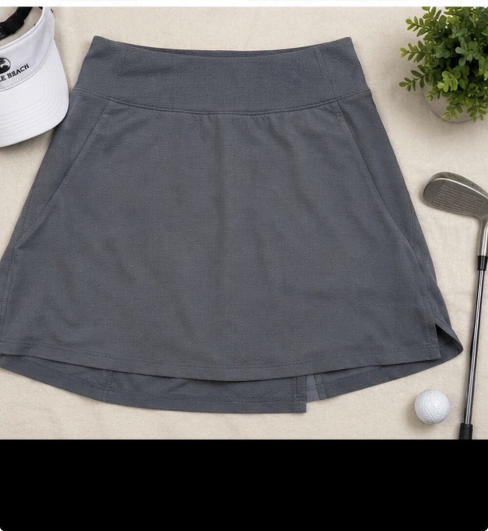 Pebble Beach Dry-Luxe Gray Golf Skort Women’s Medium Performance